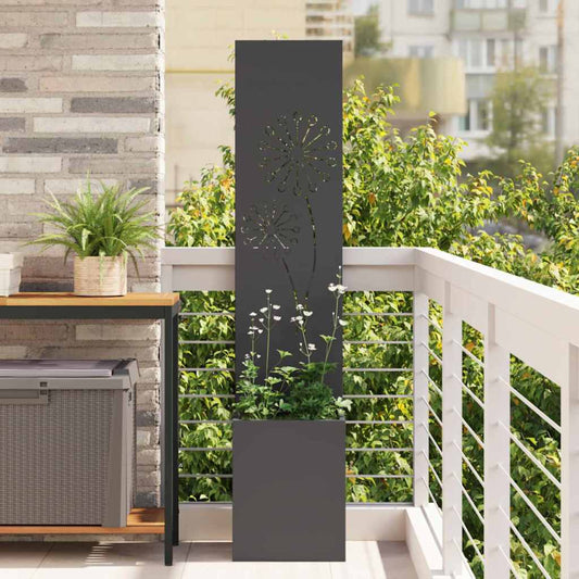 vidaXL Οθόνη Ιδιωτικότητας Κήπου Μαιανδρικό σχέδιο Μαύρο 32 x 140 εκ.