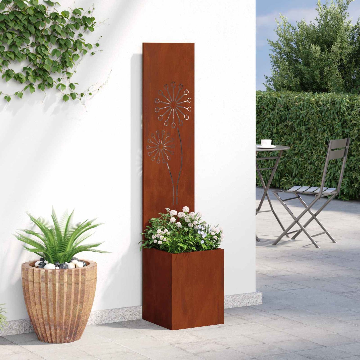vidaXL Οθόνη Ιδιωτικότητας Κήπου Σκ rusty 32 x 140 εκ.