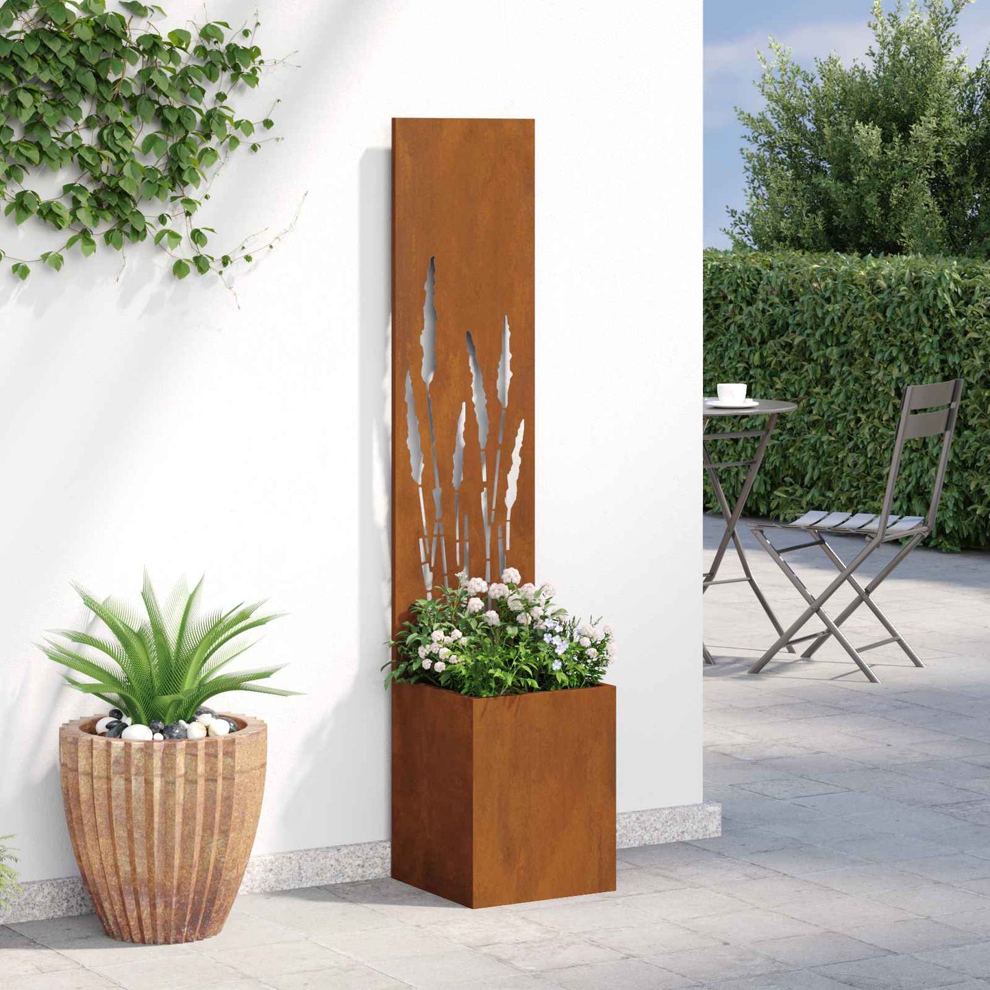 vidaXL Οθόνη Ιδιωτικότητας Κήπου Σκ rusty 32 x 140 εκ.