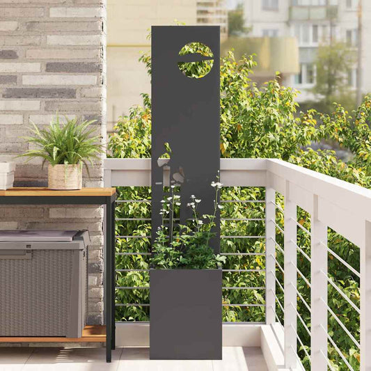vidaXL Οθόνη Ιδιωτικότητας Κήπου Μαιανδρικό σχέδιο Μαύρο 32 x 140 εκ.