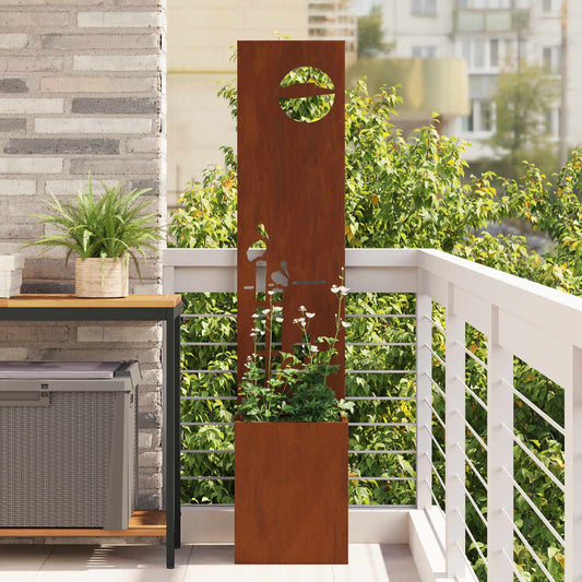 vidaXL Οθόνη Ιδιωτικότητας Κήπου Σκ rusty 32 x 140 εκ.