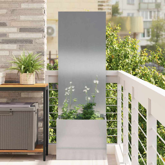 vidaXL Οθόνη Ιδιωτικότητας Κήπου Ασημί 50 x 140 cm Ανοξείδωτο ατσάλι