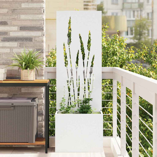 vidaXL Οθόνη Ιδιωτικότητας Κήπου Λευκό 50 x 32 x 150 εκ
