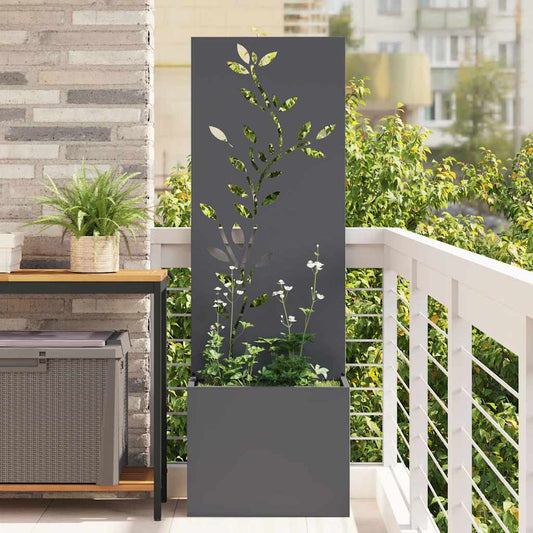 vidaXL Οθόνη Ιδιωτικότητας Κήπου Floral Ανθρακί 50 x 32 x 150 εκ