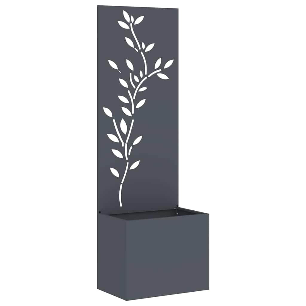 vidaXL Οθόνη Ιδιωτικότητας Κήπου Floral Ανθρακί 50 x 32 x 150 εκ