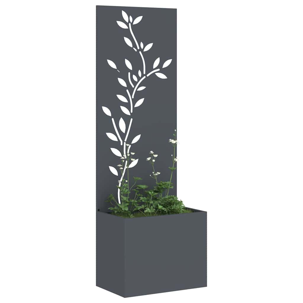 vidaXL Οθόνη Ιδιωτικότητας Κήπου Floral Ανθρακί 50 x 32 x 150 εκ