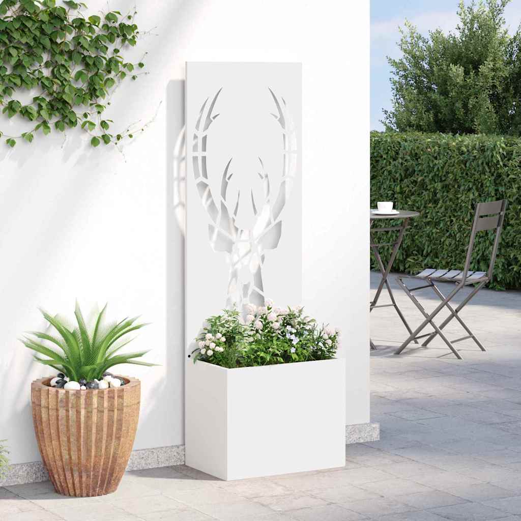 vidaXL Οθόνη Ιδιωτικότητας Κήπου Animal Print Λευκό 50 x 140 cm