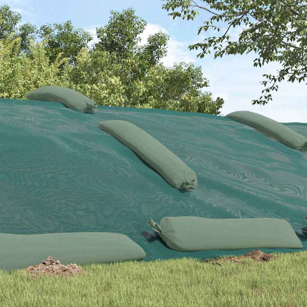 vidaXL Κάλυμμα σιλό Πράσινο 8 x 5 m HDPE