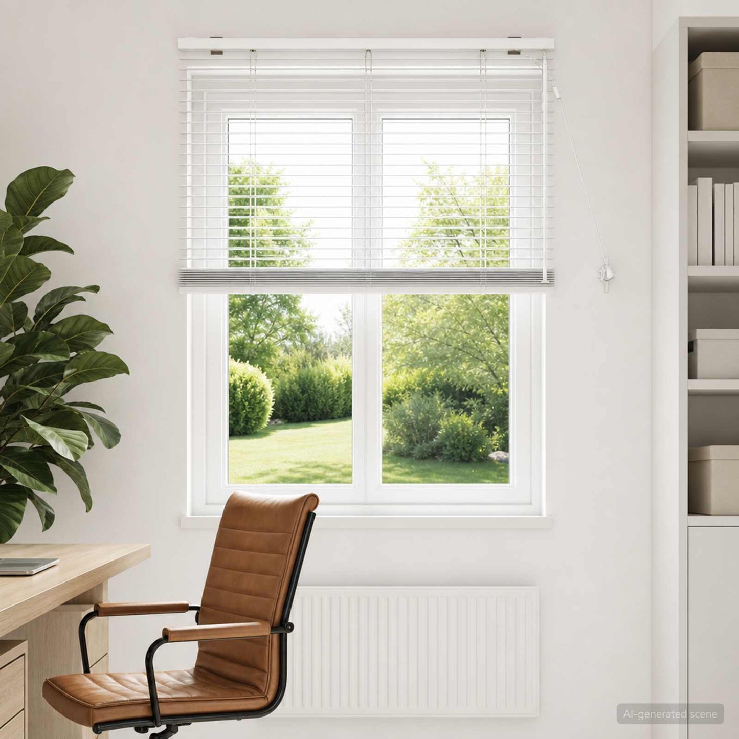 vidaXL Βενετσιάνικη Σκίαση Λευκό 70 x 160 εκ. 35 mm