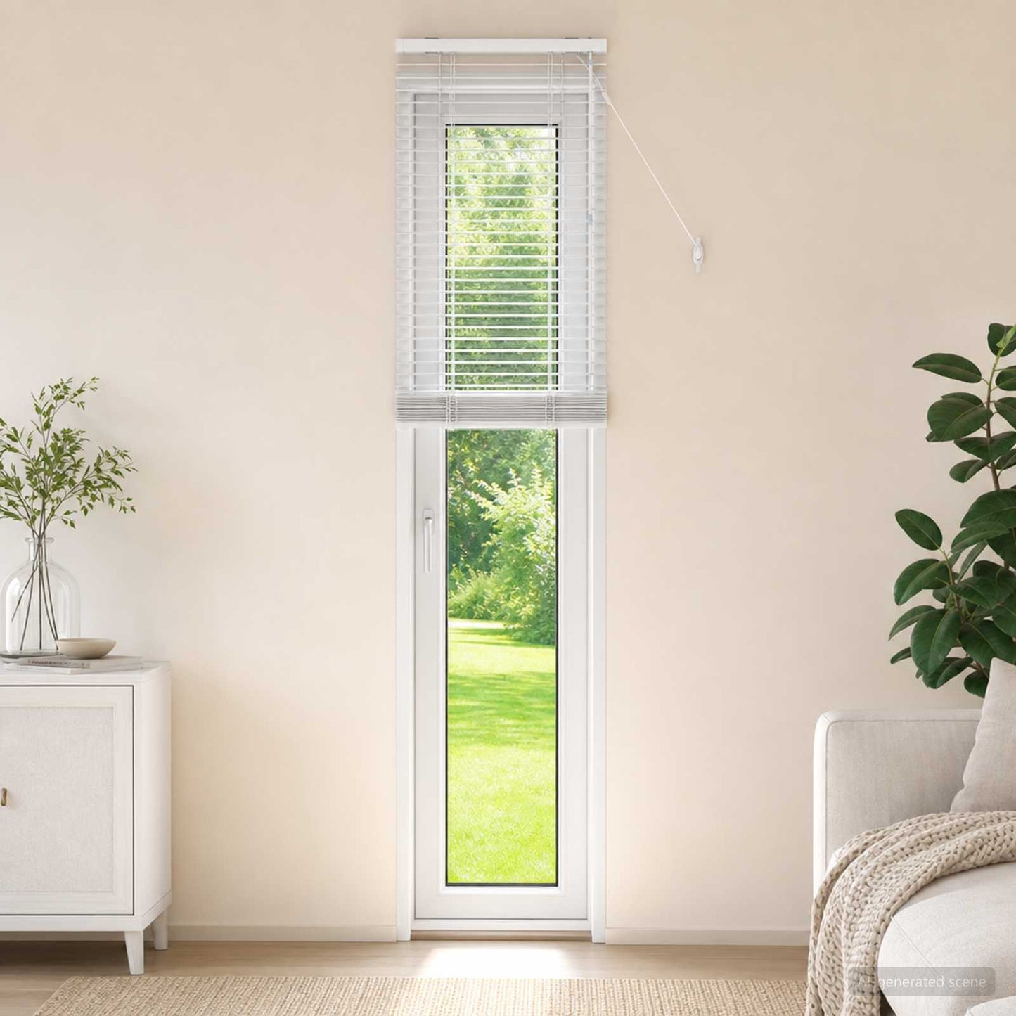 vidaXL Βενετσιάνικη Σκίαση Λευκό 45 x 250 εκ. 35 mm