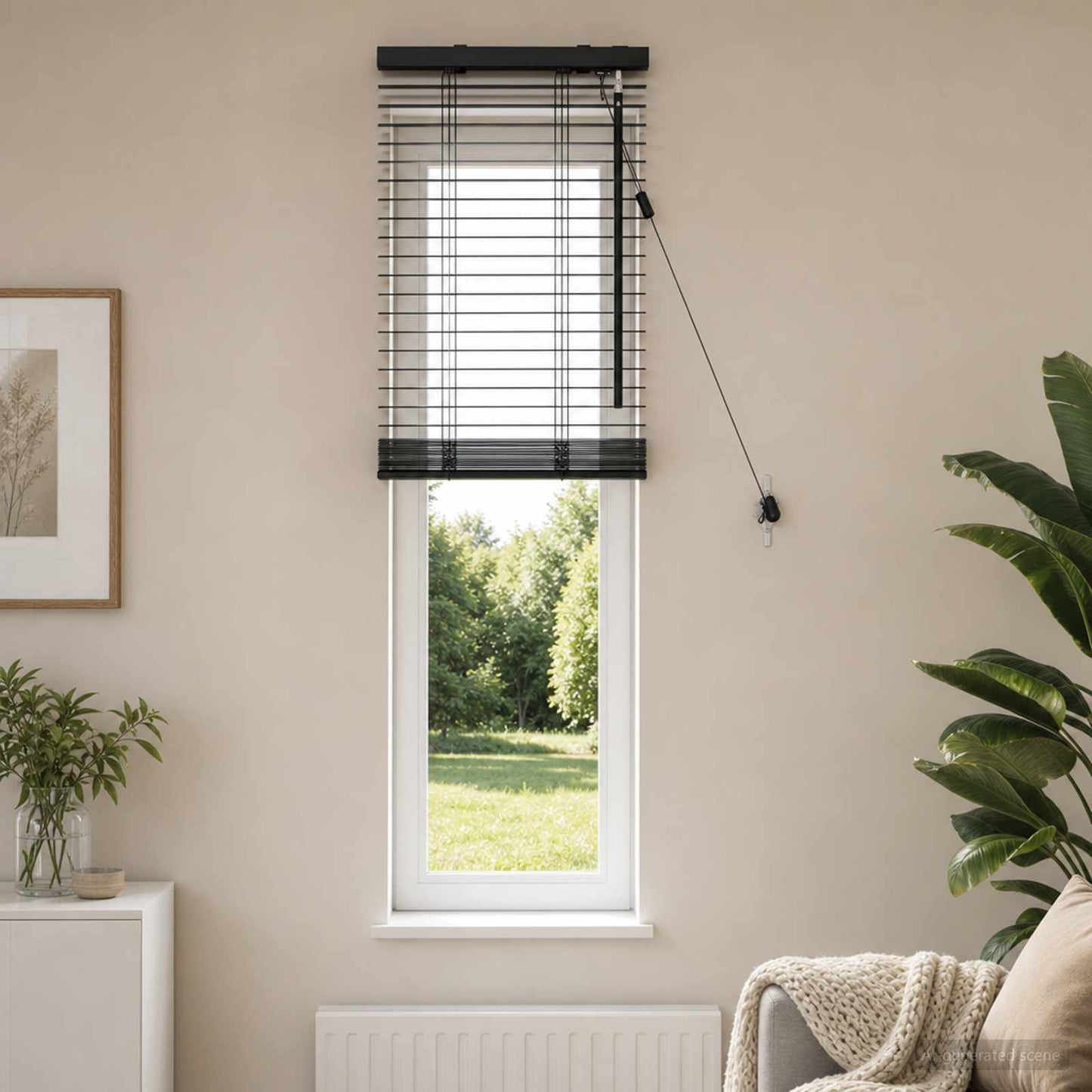 vidaXL Βενετσιάνικη Σκίαση Μαύρο 50 x 130 εκ 35 mm