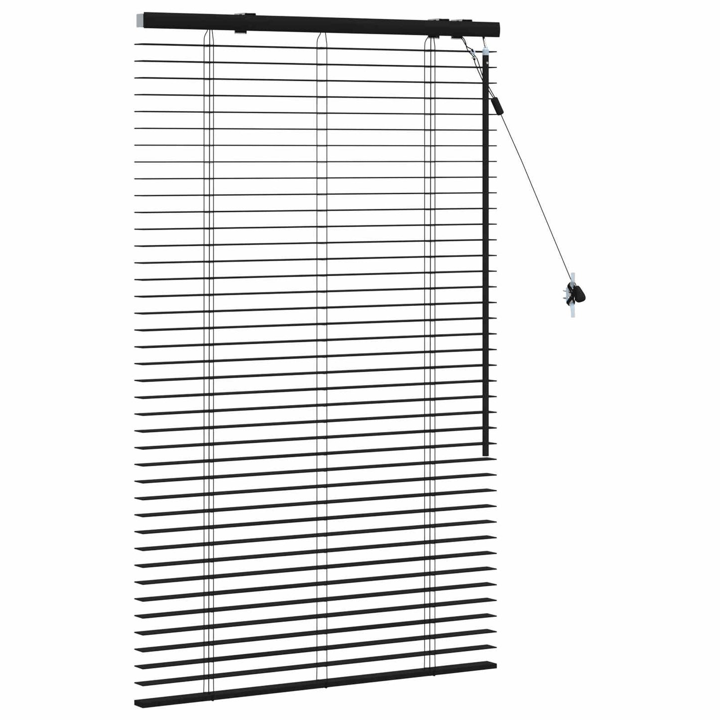 vidaXL Βενετσιάνικη Σκίαση Μαύρο 90 x 130 εκ 35 mm