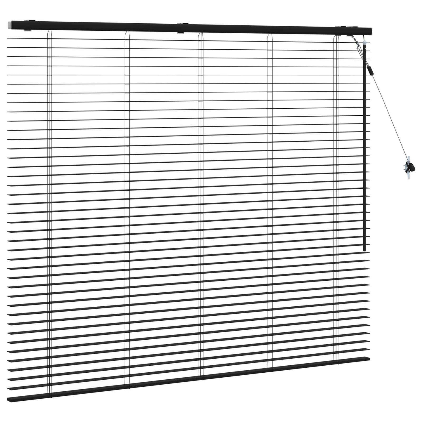 vidaXL Βενετσιάνικη Σκίαση Μαύρο 140 x 130 εκ 35 mm