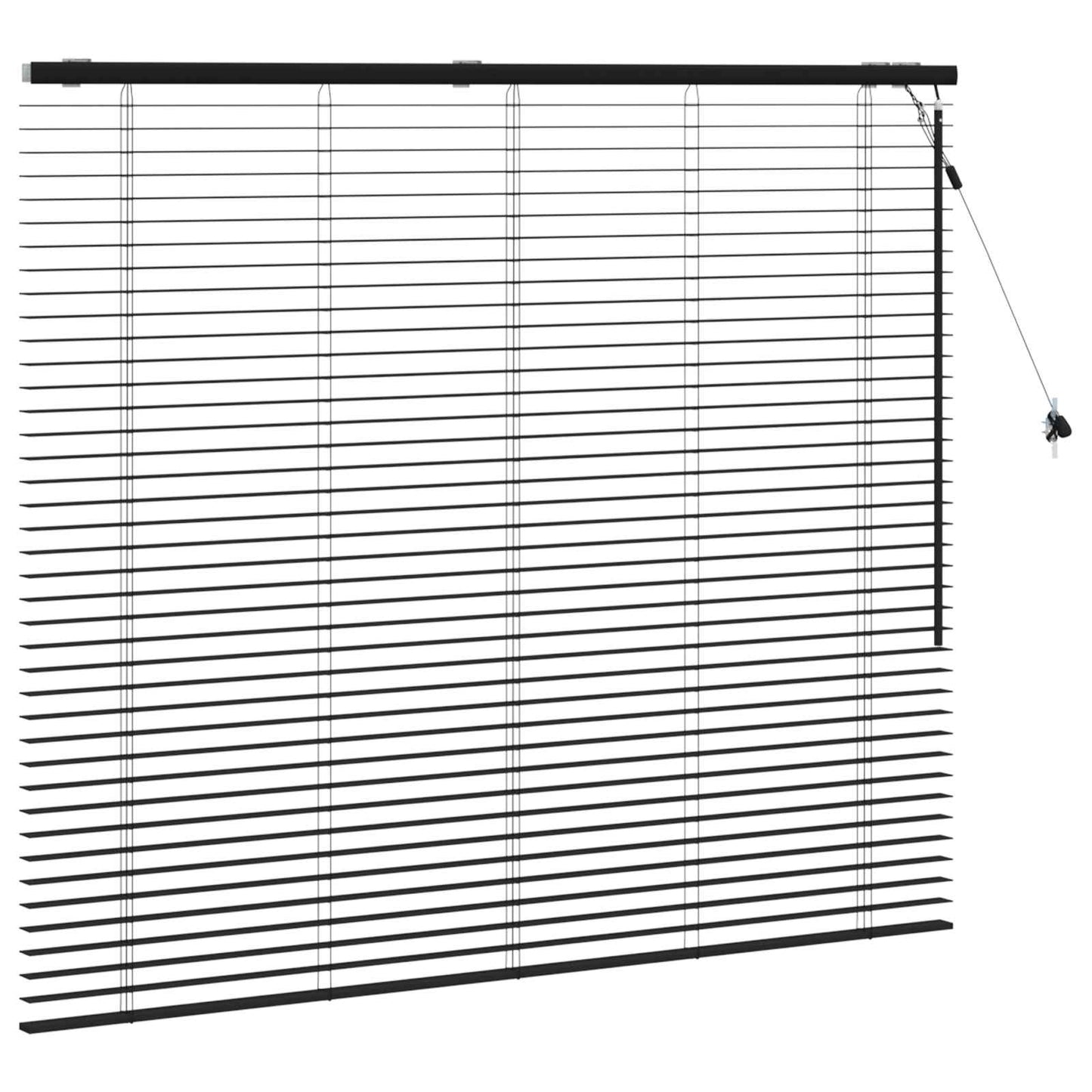 vidaXL Βενετσιάνικη Σκίαση Μαύρο 155 x 130 εκ 35 mm