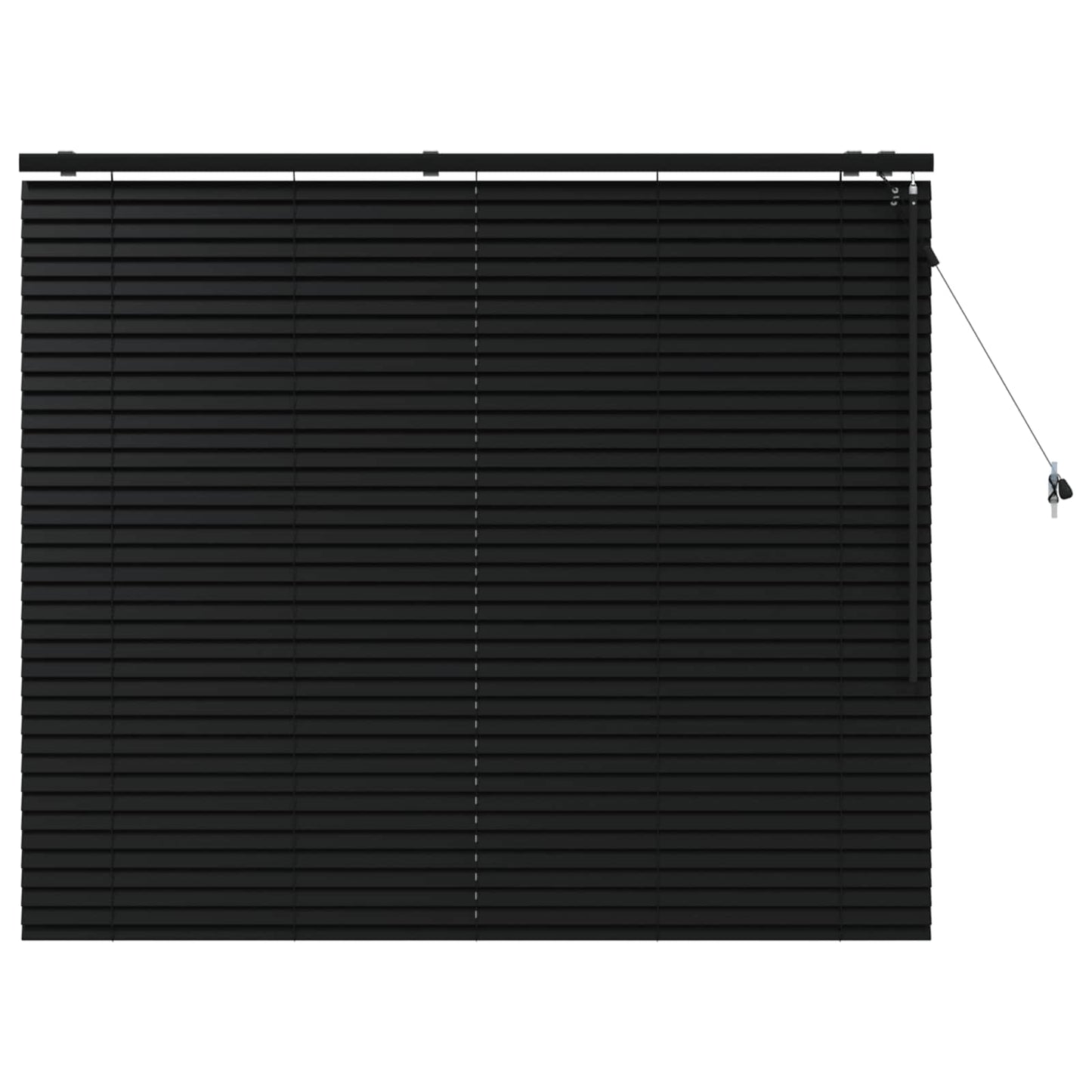 vidaXL Βενετσιάνικη Σκίαση Μαύρο 155 x 130 εκ 35 mm