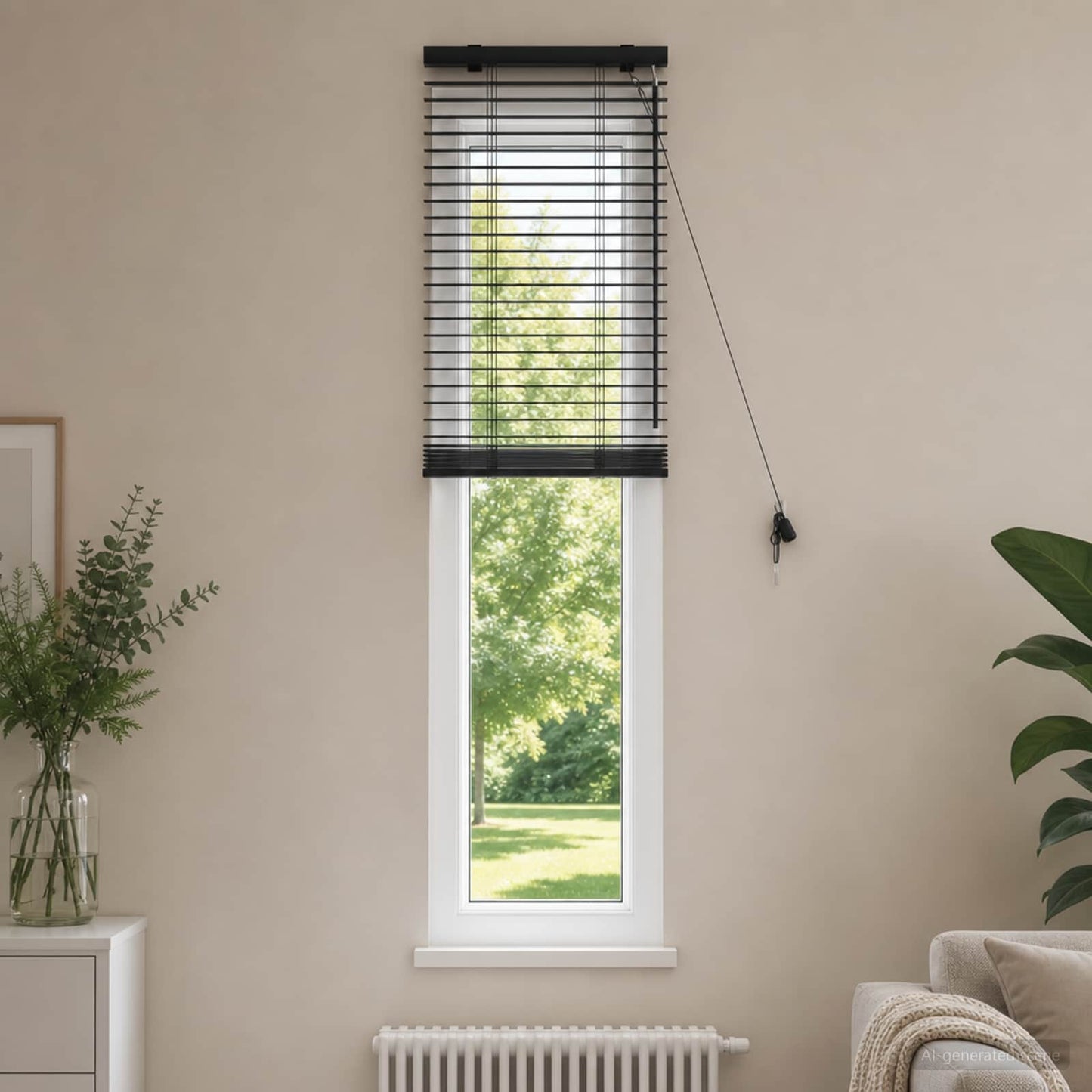 vidaXL Βενετσιάνικη Σκίαση Μαύρο 40 x 160 cm 35 mm