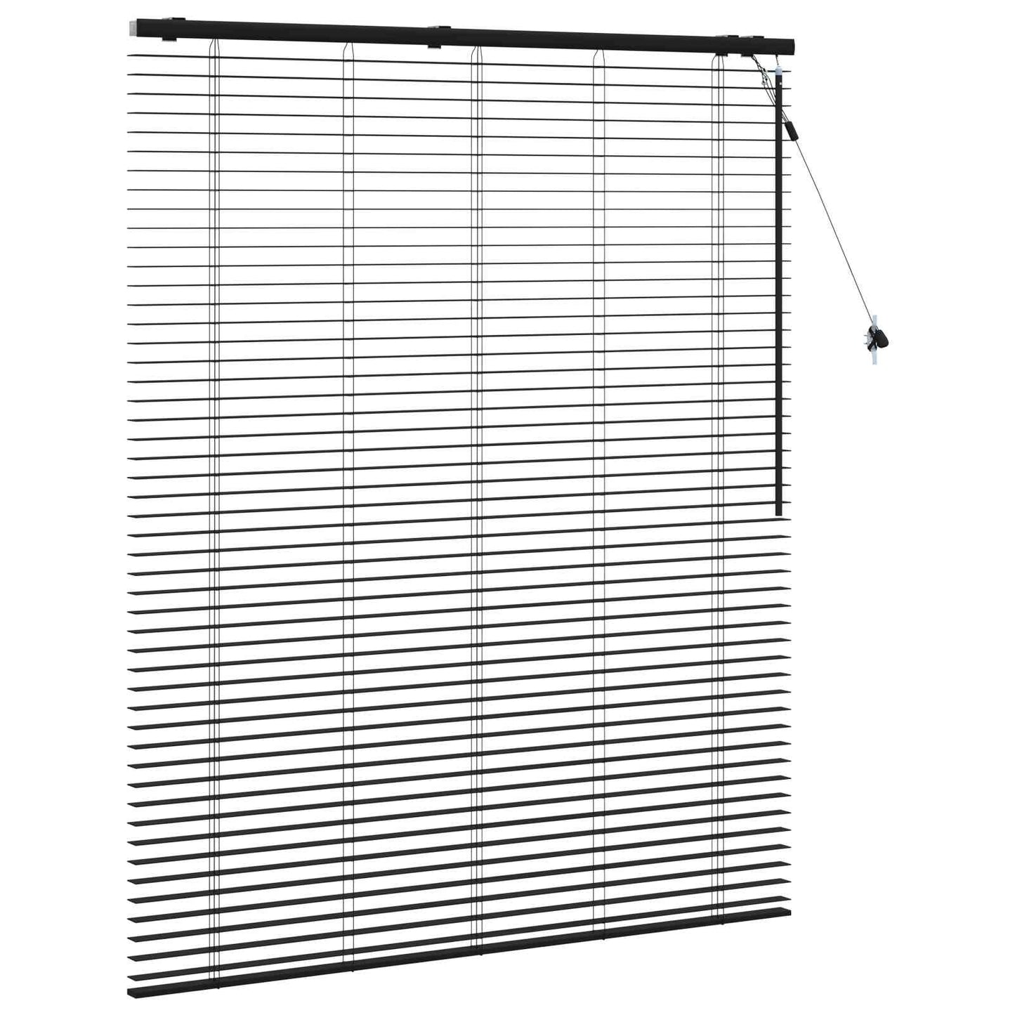 vidaXL Βενετσιάνικη Σκίαση Μαύρο 135 x 160 εκ. 35 mm