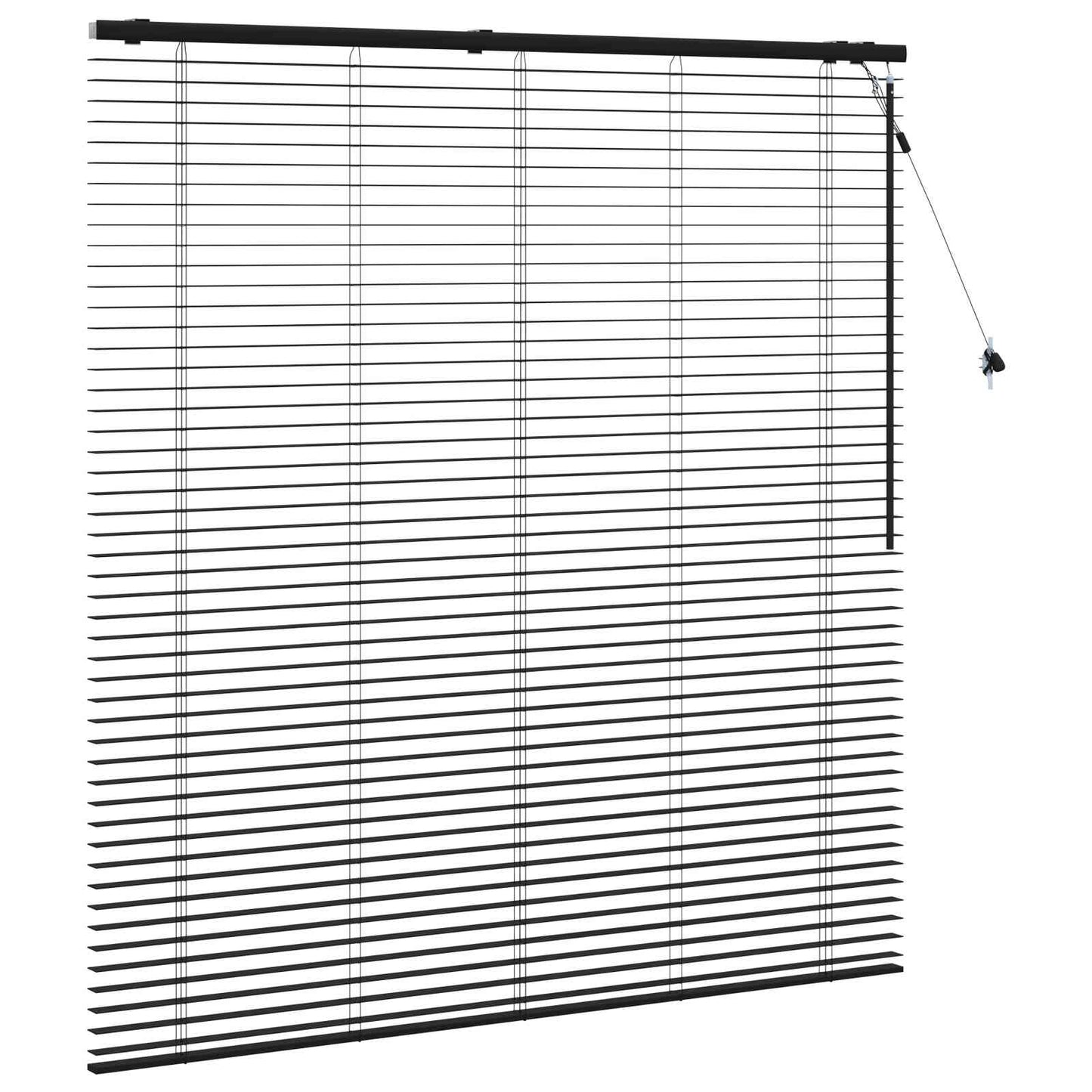 vidaXL Βενετσιάνικη Σκίαση Μαύρο 150 x 160 cm 35 mm