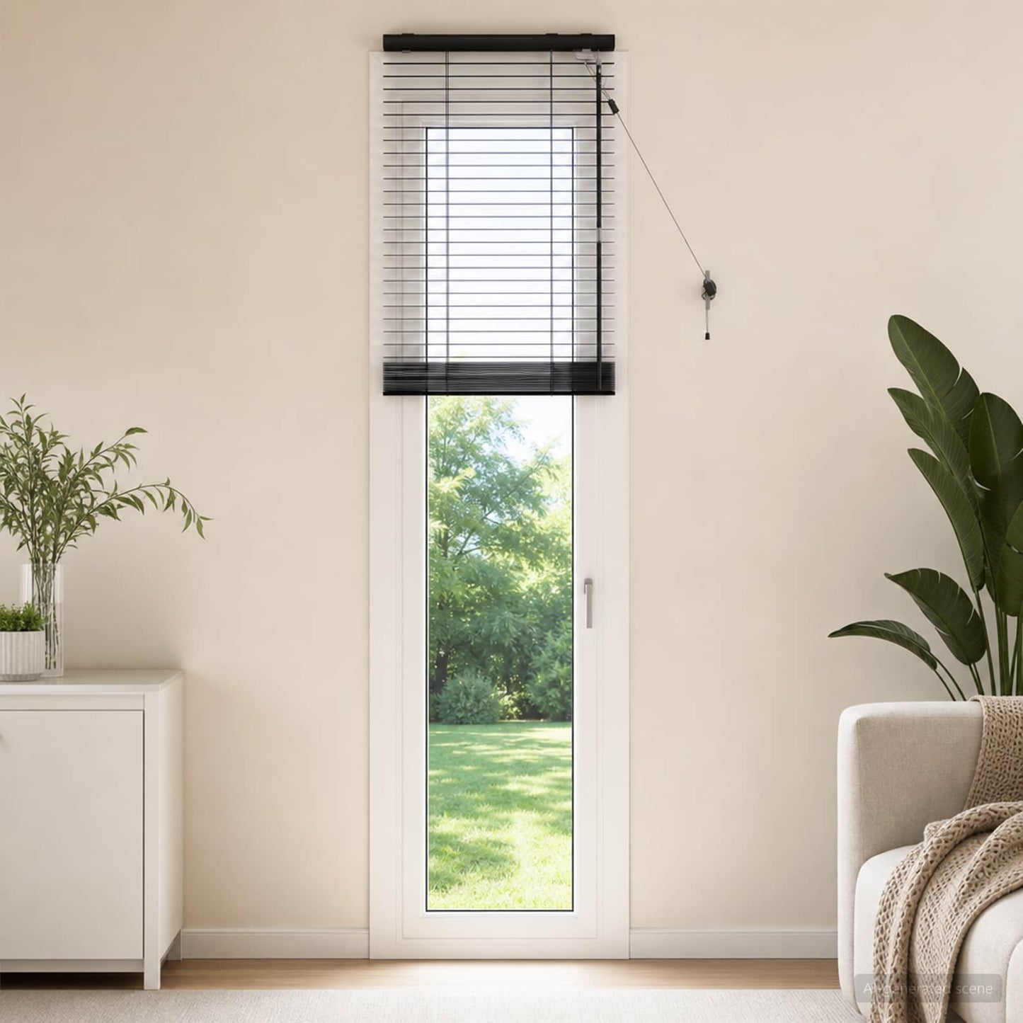 vidaXL Βενετσιάνικη Σκίαση Μαύρο 50 x 250 εκ. 35 mm
