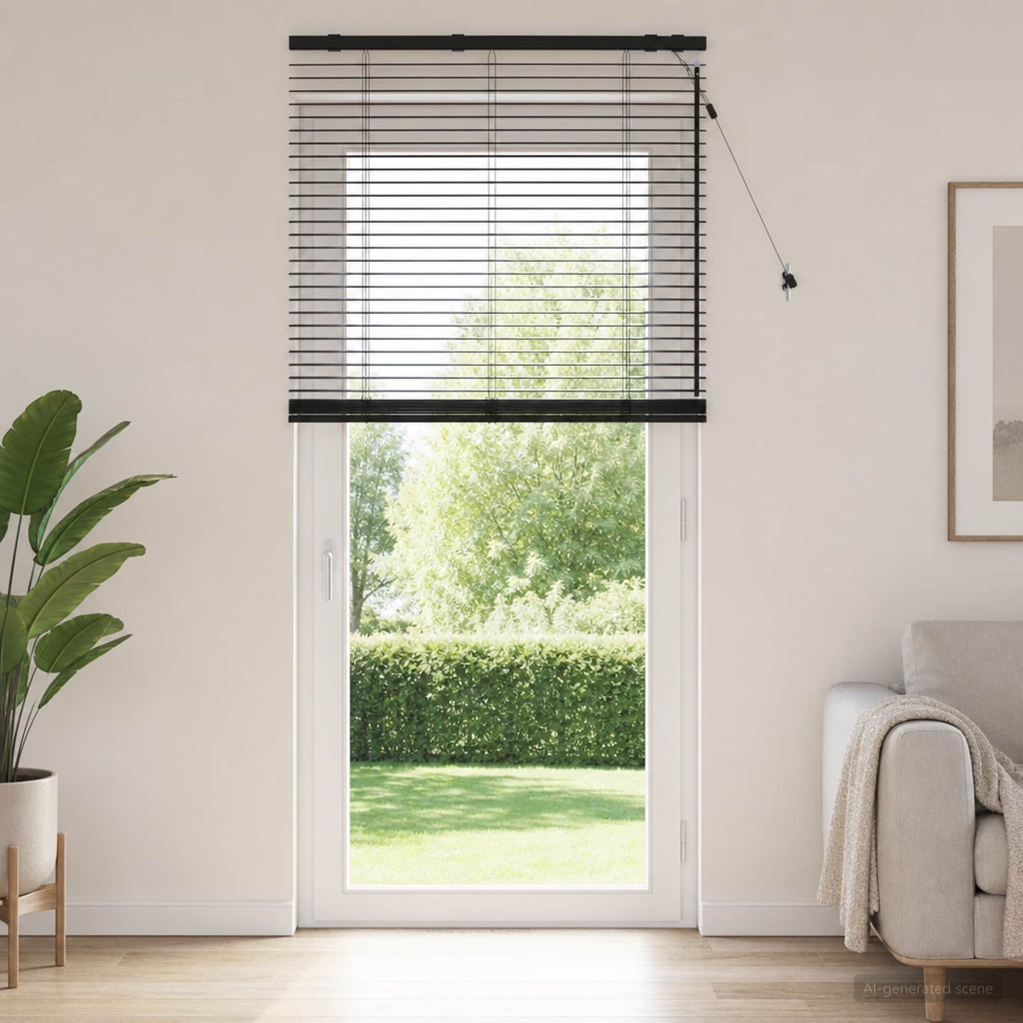 vidaXL Βενετσιάνικη Σκίαση Μαύρο 85 x 250 cm 35 mm