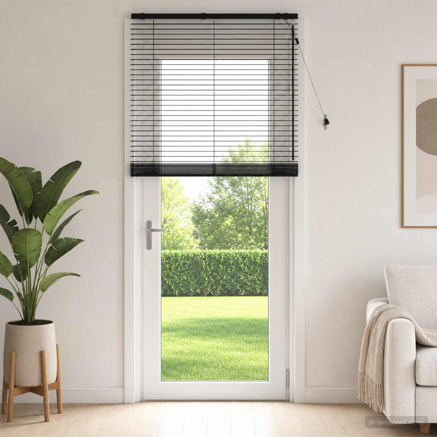 vidaXL Βενετσιάνικη Σκίαση Μαύρο 100 x 250 cm 35 mm