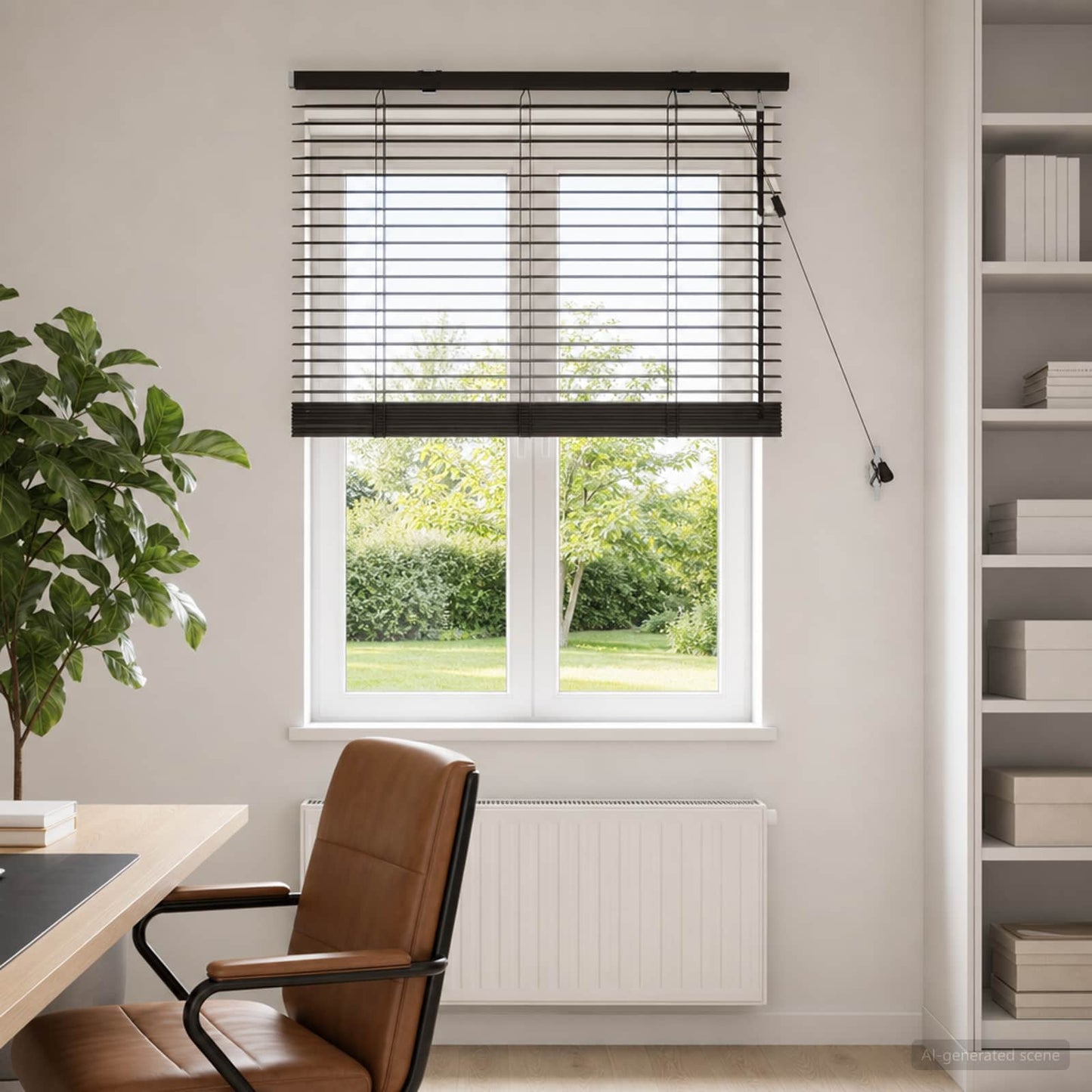 vidaXL Βενετσιάνικη Σκίαση Σκούρο Καφέ 95 x 130 εκ 35 mm