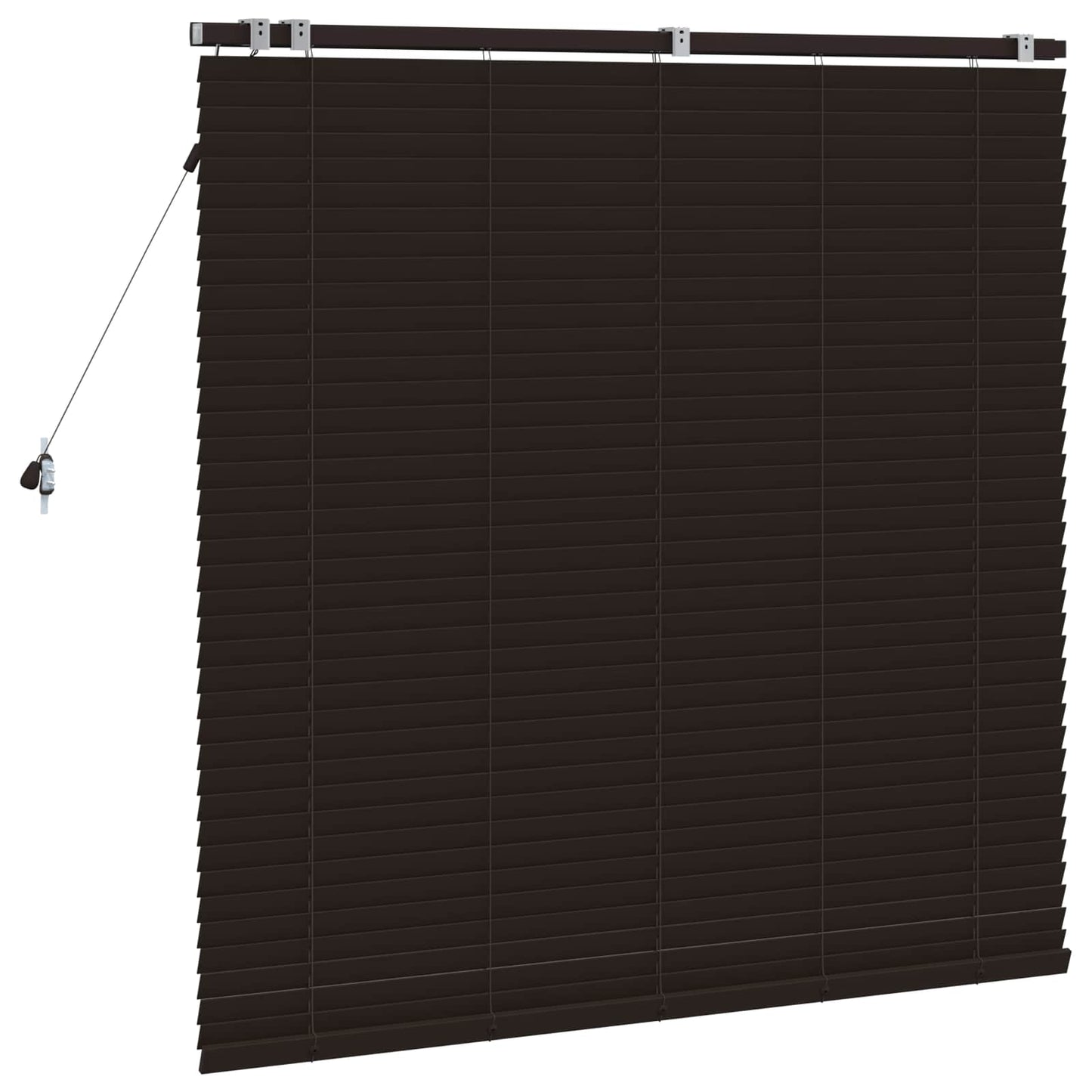 vidaXL Βενετσιάνικη Σκίαση Σκούρο Καφέ 130 x 130 cm 35 mm