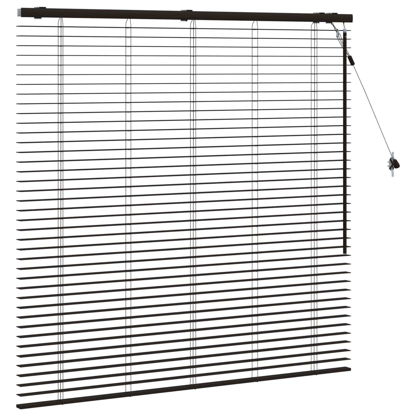 vidaXL Βενετσιάνικη Σκίαση Σκούρο Καφέ 140 x 130 εκ 35 mm