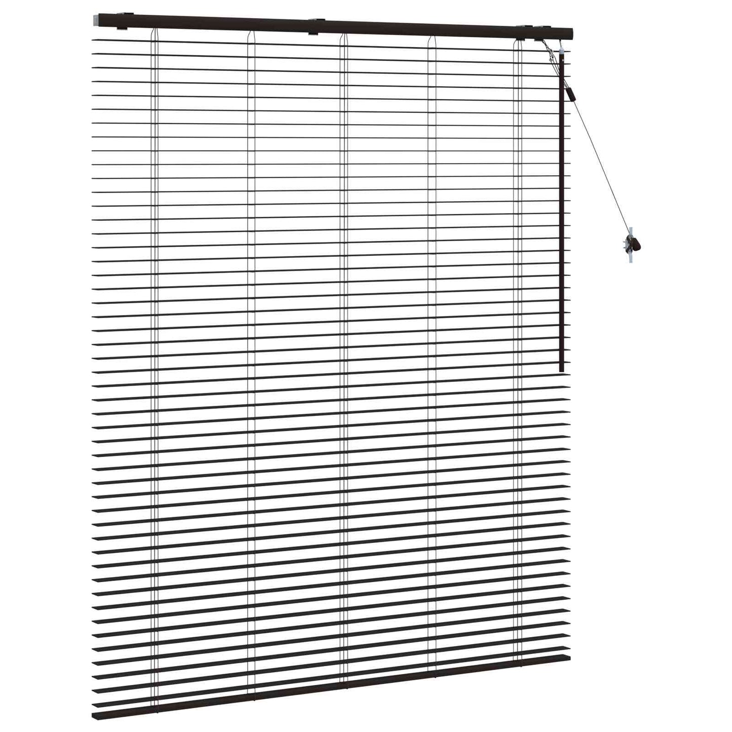 vidaXL Βενετσιάνικη Σκίαση Σκούρο Καφέ 135 x 160 εκ. 35 mm