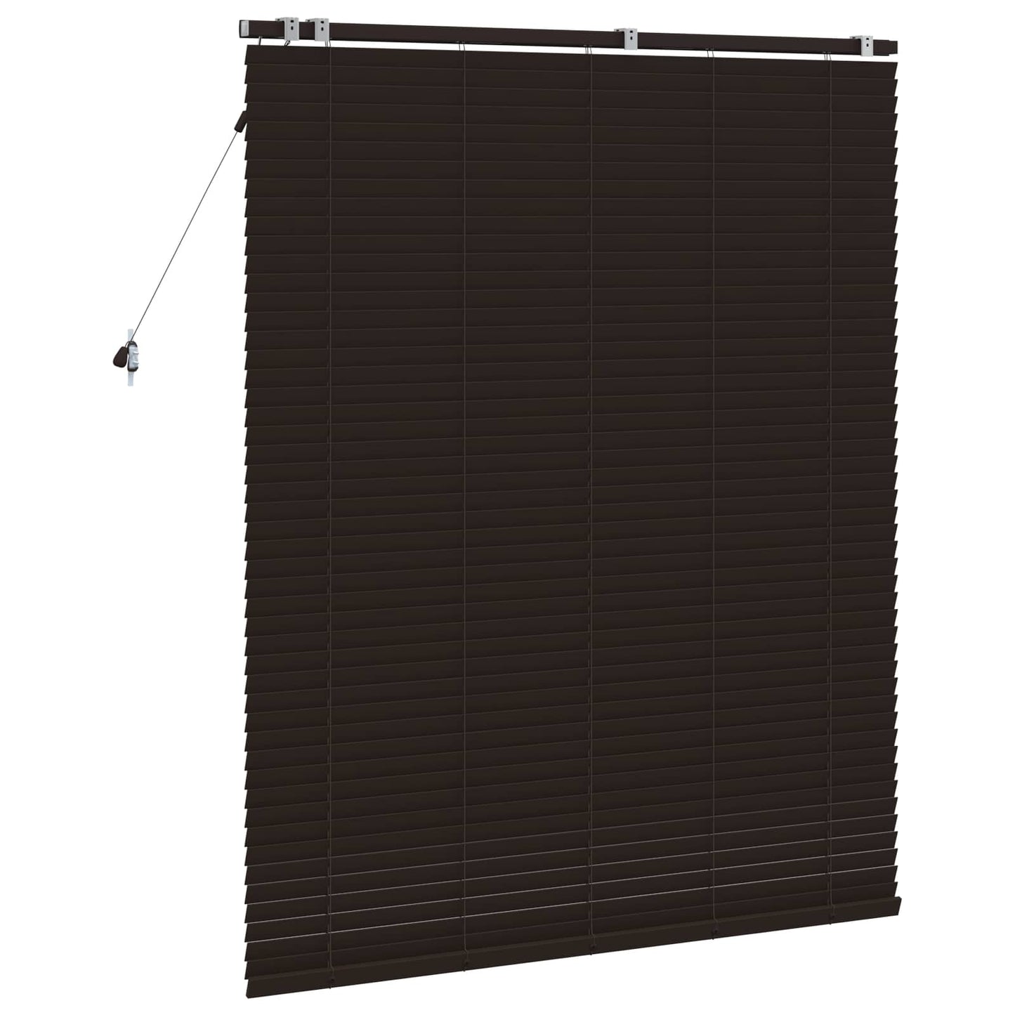vidaXL Βενετσιάνικη Σκίαση Σκούρο Καφέ 135 x 160 εκ. 35 mm