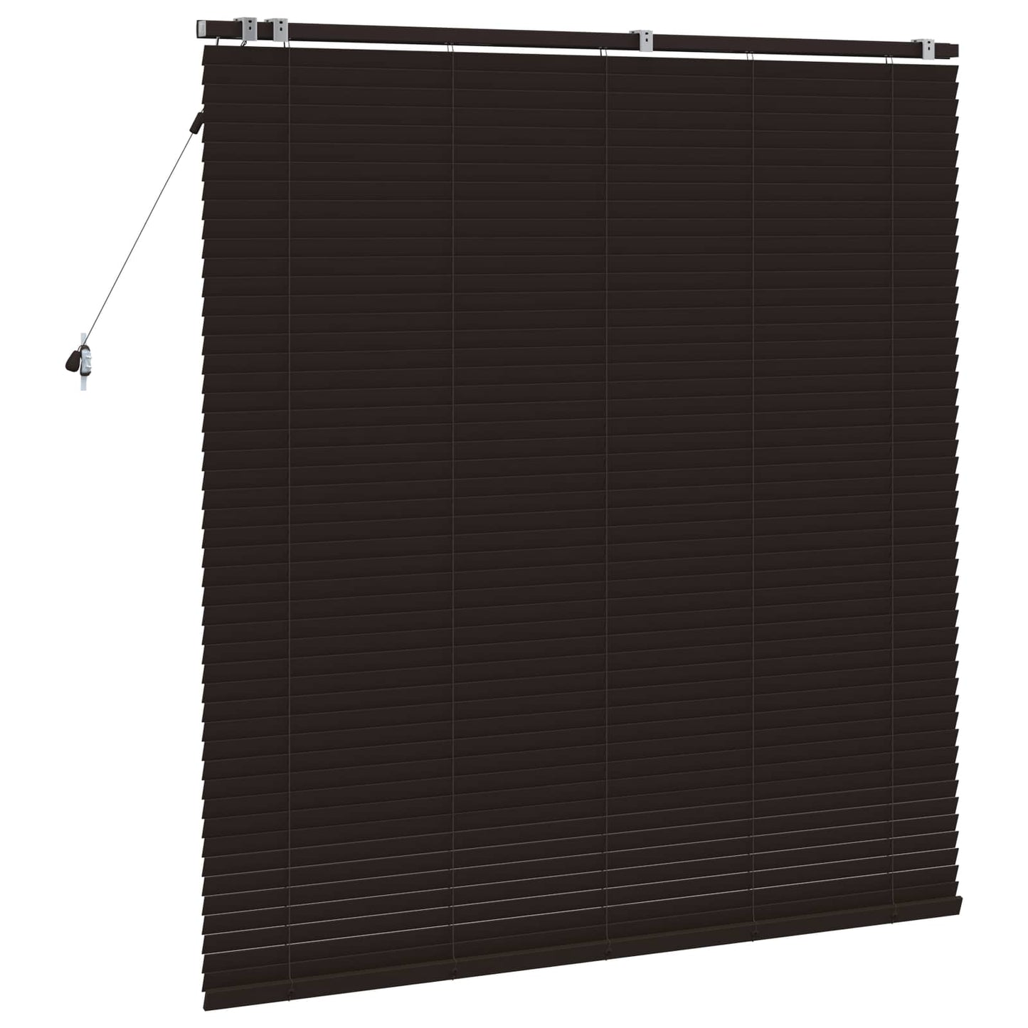 vidaXL Βενετσιάνικη Σκίαση Σκούρο Καφέ 145 x 160 εκ. 35 mm