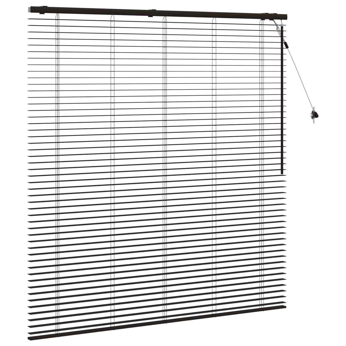 vidaXL Βενετσιάνικη Σκίαση Σκούρο Καφέ 155 x 160 εκ. 35 mm