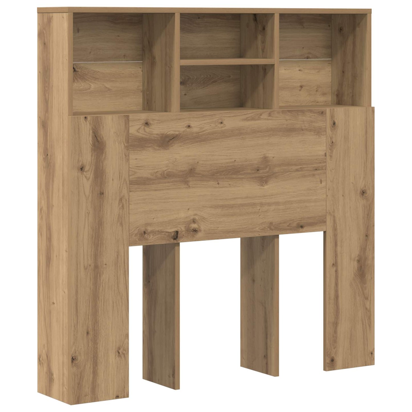 vidaXL Κρεβάτι με Κεφαλάρι Artisan Oak Επεξεργασμένο Ξύλο