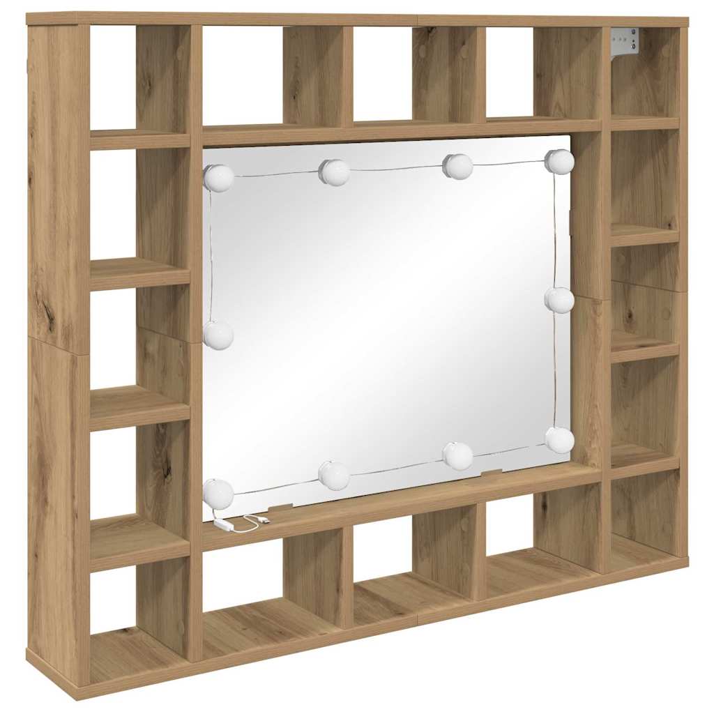 vidaXL Ντουλάπα Καθρέφτη με ράφι Artisan Oak 91 x 15 x 76,5 εκ.