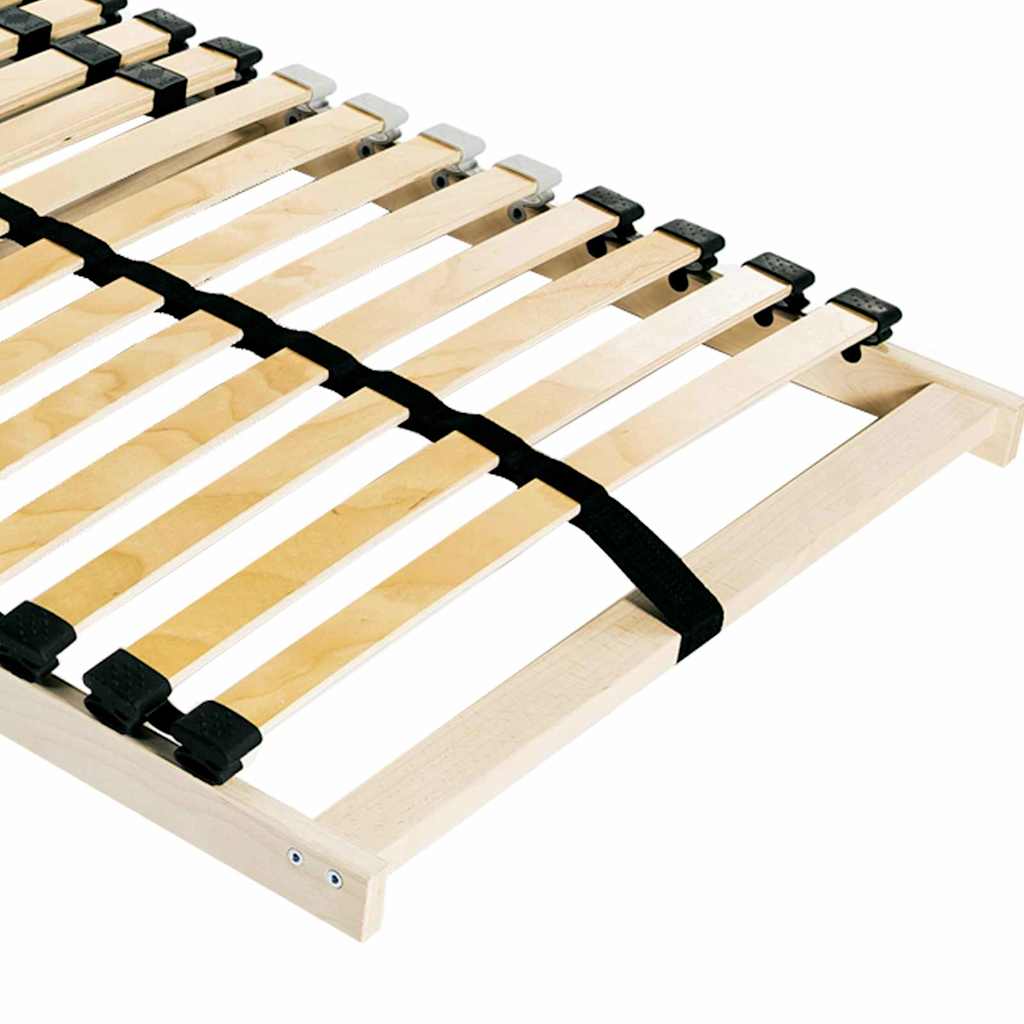 vidaXL Βάση κρεβατιού με λάμες Καφέ 120 x 190 cm Στερεό ξύλο οξιάς