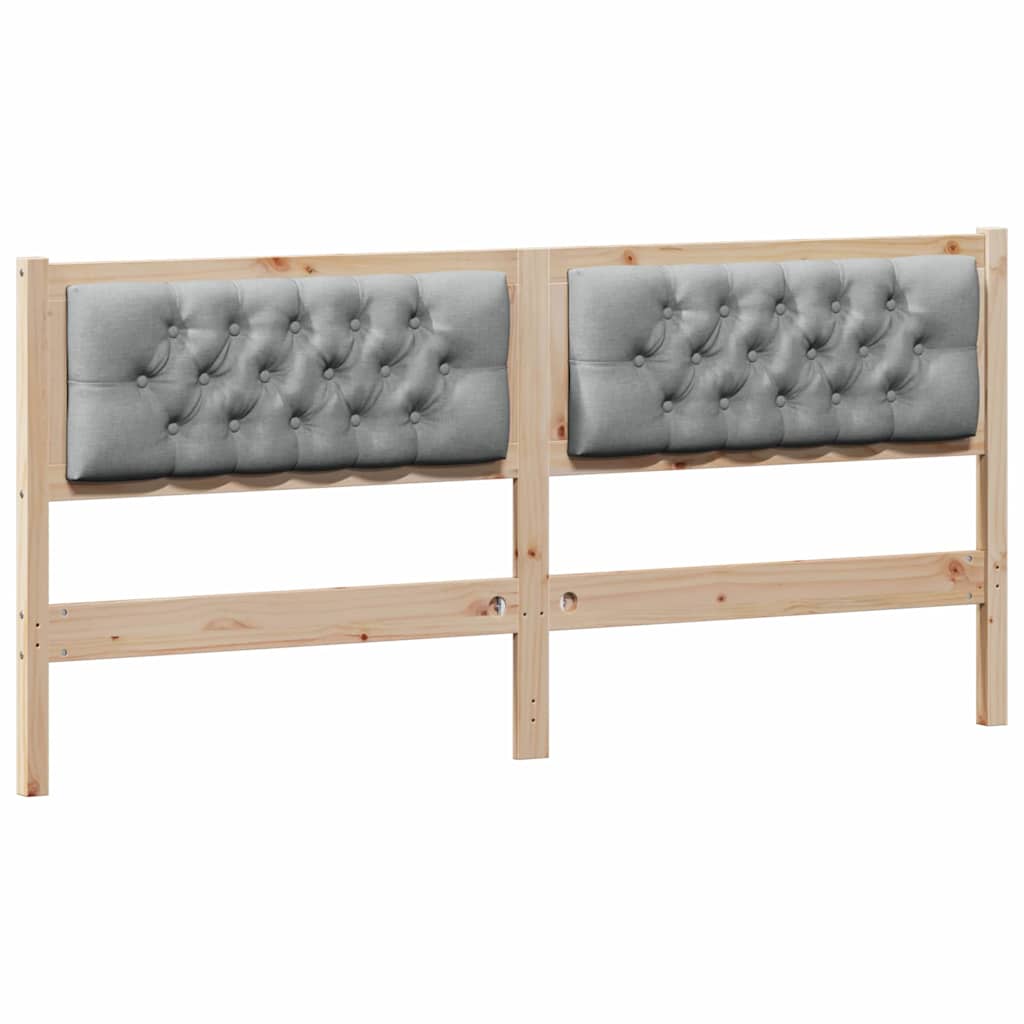 vidaXL Κεφαλάρι Άλλο Καφέ και ανοιχτό γκρι 180 cm Μασίφ ξύλο πεύκου