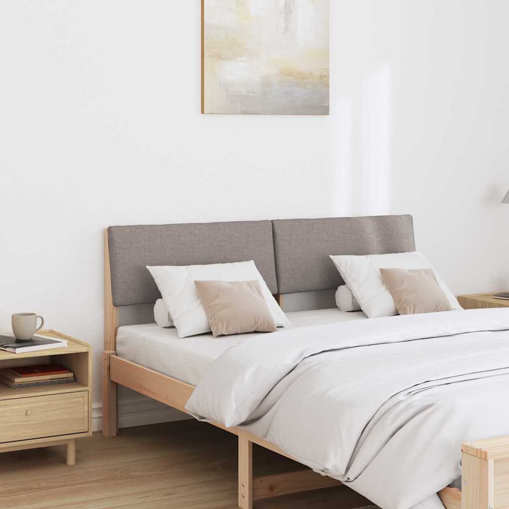 vidaXL Ταπετσαρισμένο κεφαλάρι Taupe 150 cm Στερεά ξυλεία πεύκου