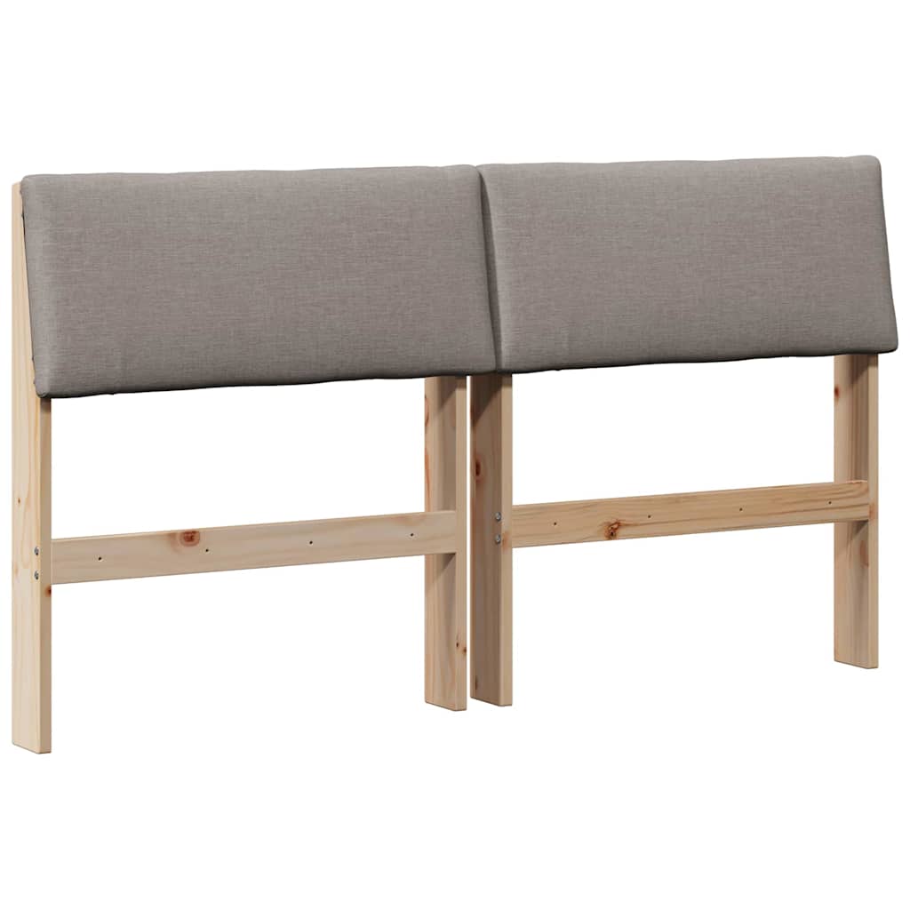 vidaXL Ταπετσαρισμένο κεφαλάρι Taupe 150 cm Στερεά ξυλεία πεύκου