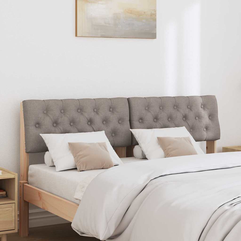 vidaXL Ταπετσαρισμένο κεφαλάρι Taupe 135 cm Στερεά ξυλεία πεύκου