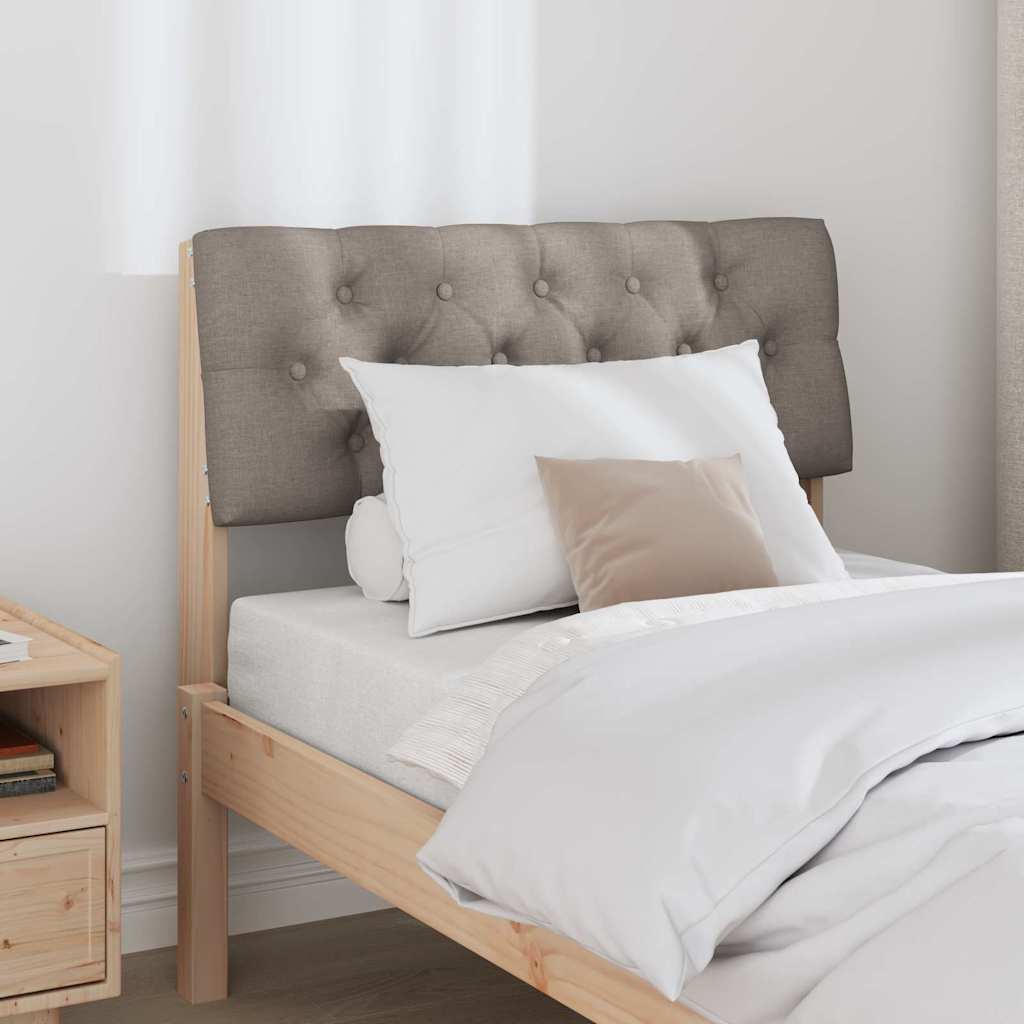 vidaXL Ταπετσαρισμένο κεφαλάρι Taupe 80 cm Στερεά ξυλεία πεύκου