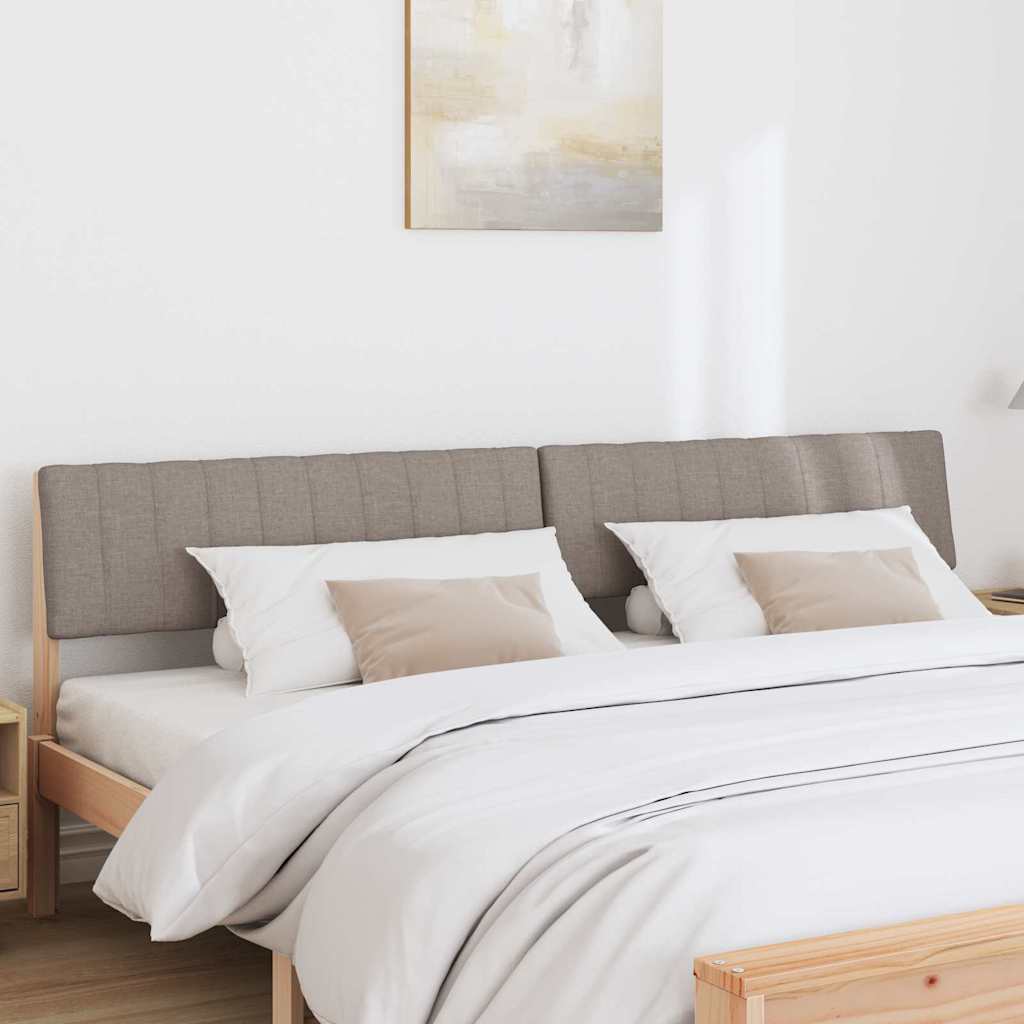 vidaXL Ταπετσαρισμένο κεφαλάρι Taupe 200 cm Στερεά ξυλεία πεύκου