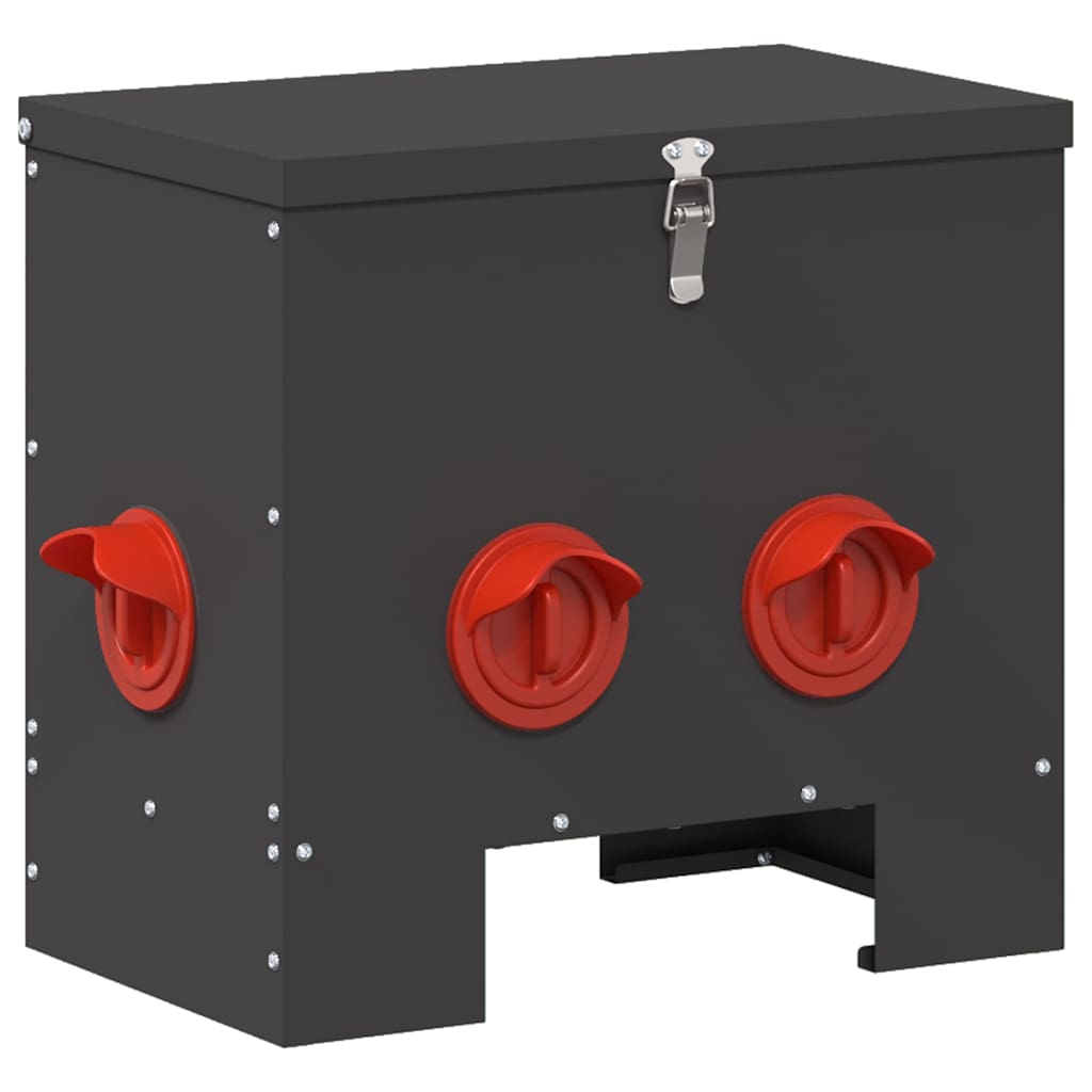 vidaXL Ταΐστρα κοτόπουλων Μαύρο 40,5 x 25 x 38 εκ. 20 kg