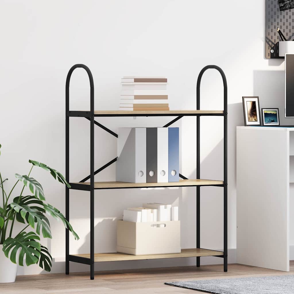 vidaXL Ράφι Βιβλίων Sonoma Δρυς 80 x 30 x 109 εκ Επεξεργασμένο ξύλο