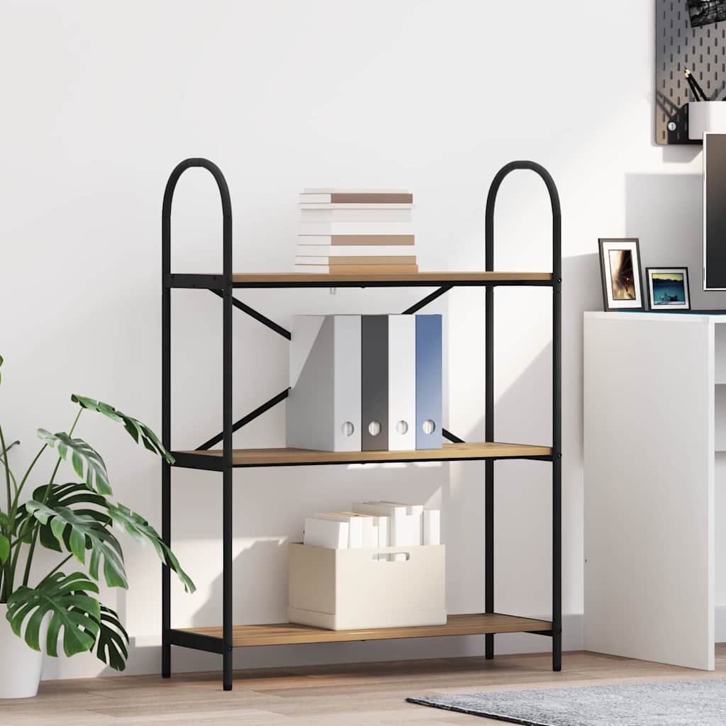 vidaXL Ράφι Βιβλίων artisan δρυς 80 x 30 x 109 εκ Επεξεργασμένο ξύλο