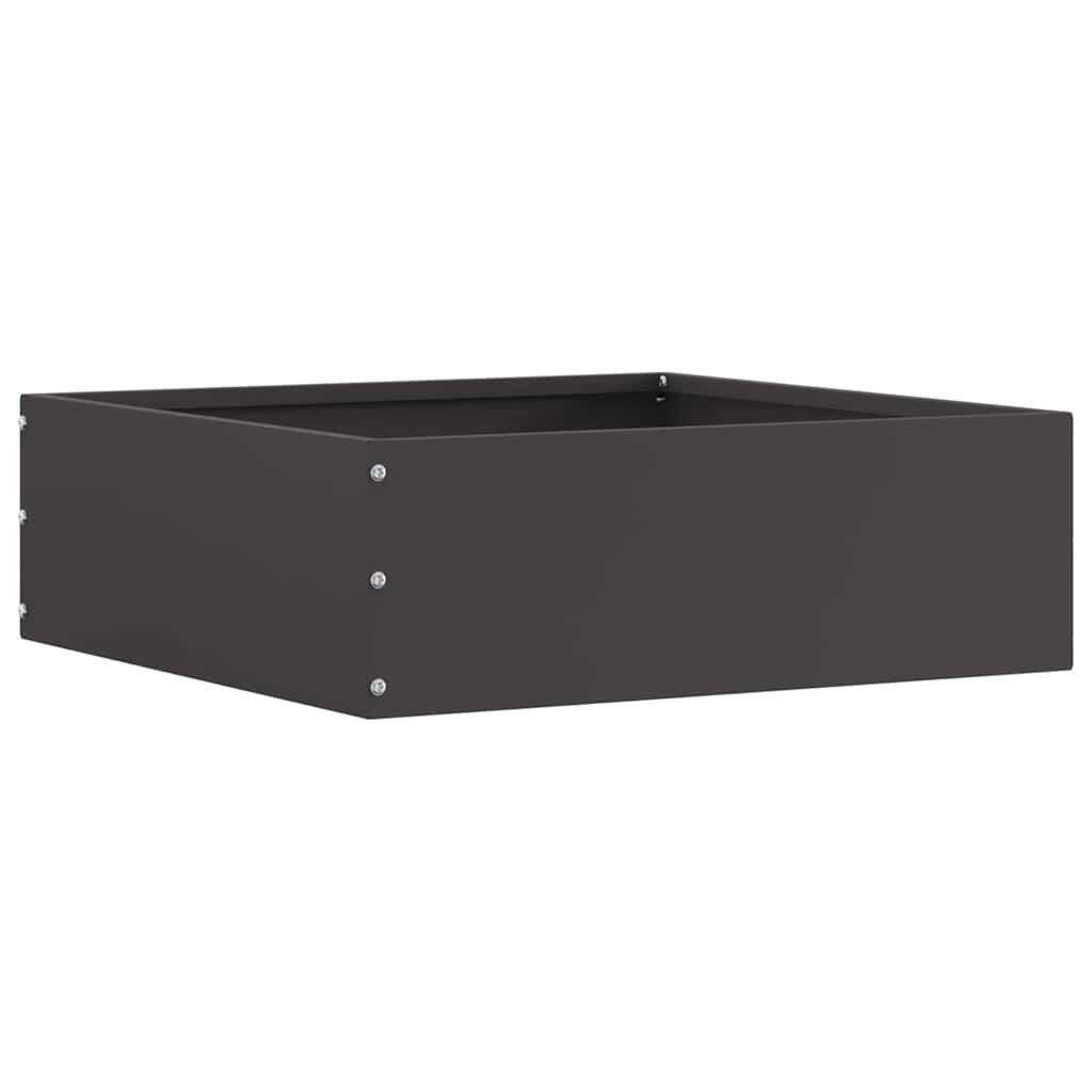 vidaXL Περίγραμμα γκαζόν 40 x 40 x 13 cm Ατσάλι Μαύρο