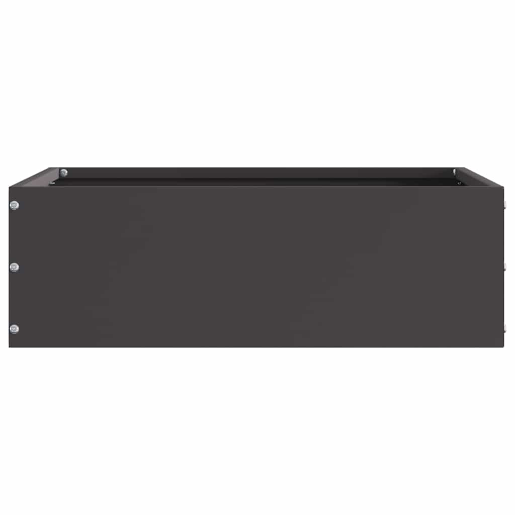 vidaXL Περίγραμμα γκαζόν 40 x 40 x 13 cm Ατσάλι Μαύρο