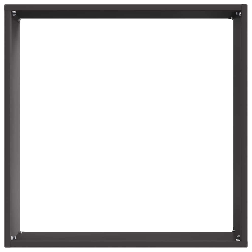 vidaXL Περίγραμμα γκαζόν 40 x 40 x 13 cm Ατσάλι Μαύρο