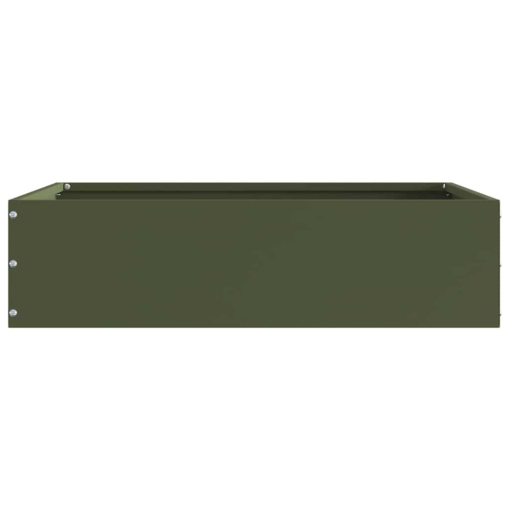 vidaXL Περίγραμμα γκαζόν 50 x 50 x 13 εκ Ατσάλι Λαδί