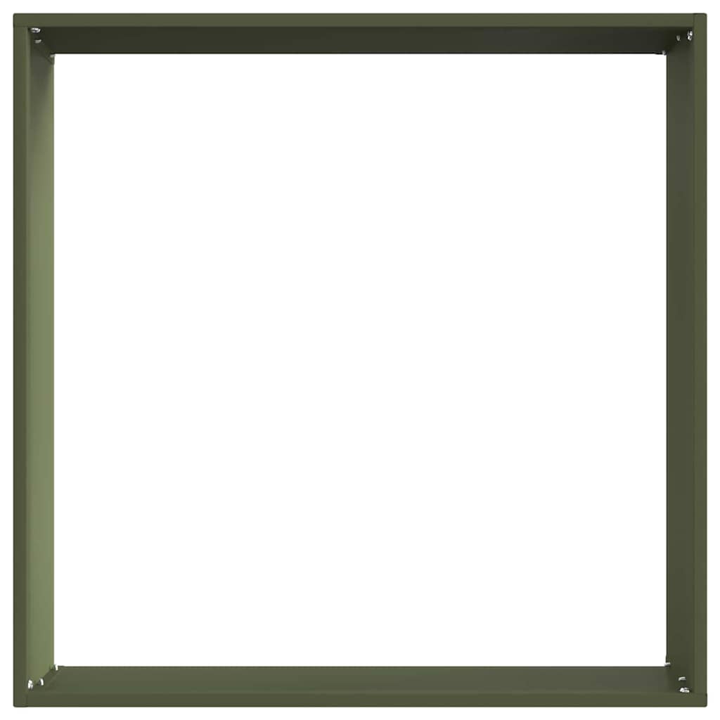 vidaXL Περίγραμμα γκαζόν 50 x 50 x 13 εκ Ατσάλι Λαδί