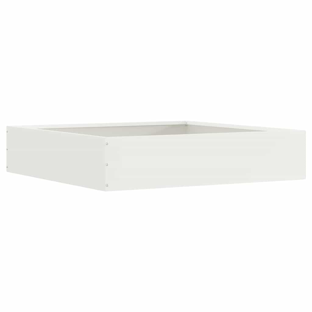vidaXL Περίγραμμα γκαζόν 60 x 60 x 13 εκ Ατσάλι Λευκό
